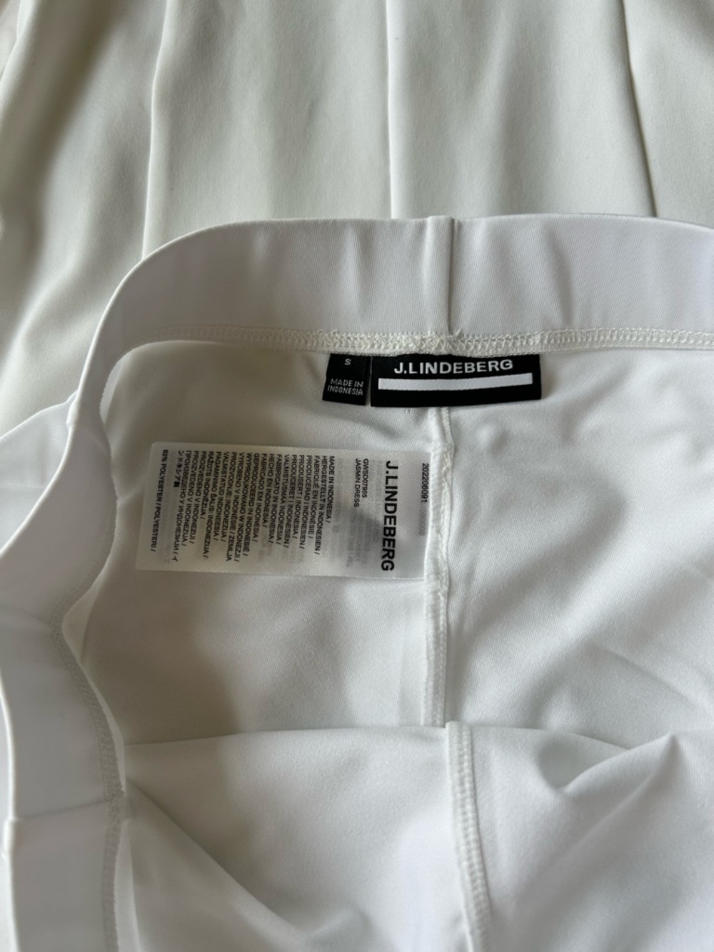 J.Lindeberg NWT Jasmine White Sleeveless A-Line Dress Sz Small w/ undershot golf - Picture 6 of 9